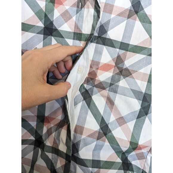 Cos Shirt Womens 8 Green Button Down Short Sleeve Casual Lightweight Preppy Top - Picture 6 of 12